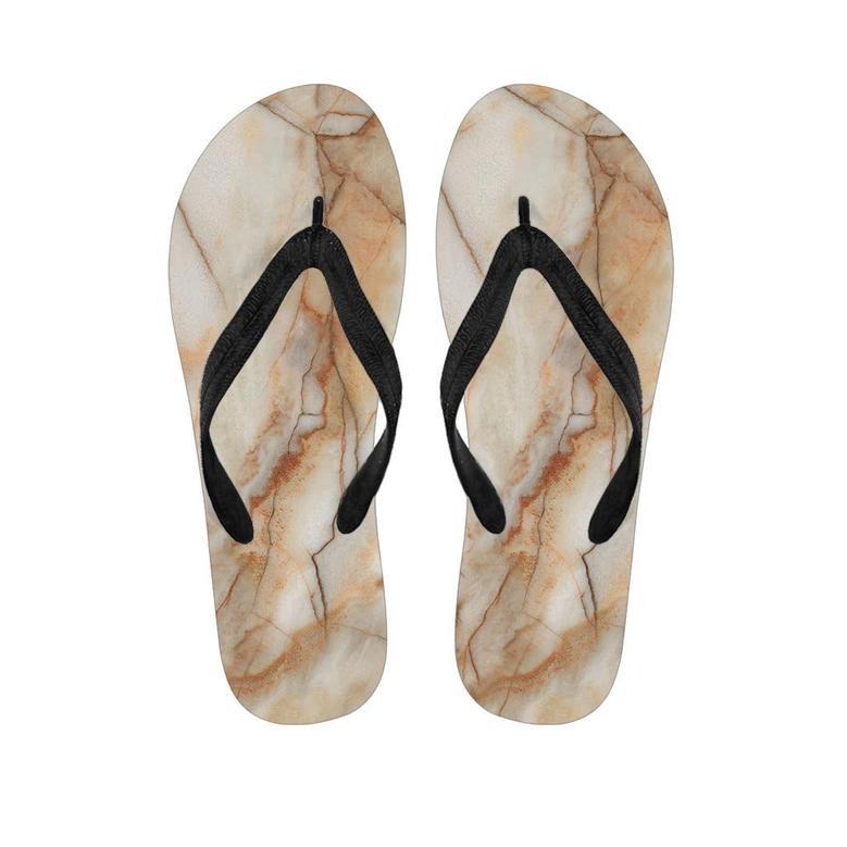 Brown Marble Men's Flip Flops