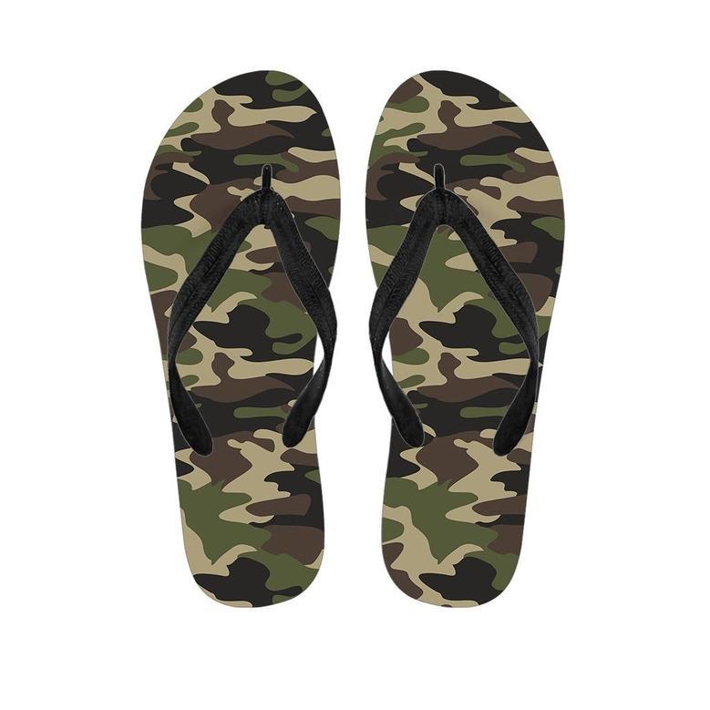 Camo Camouflage Print Men's Flip Flops