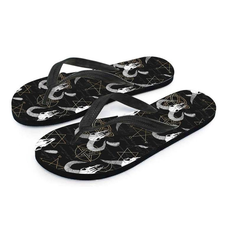 Capricorn Astrology Witch Gothic Men's Flip Flops