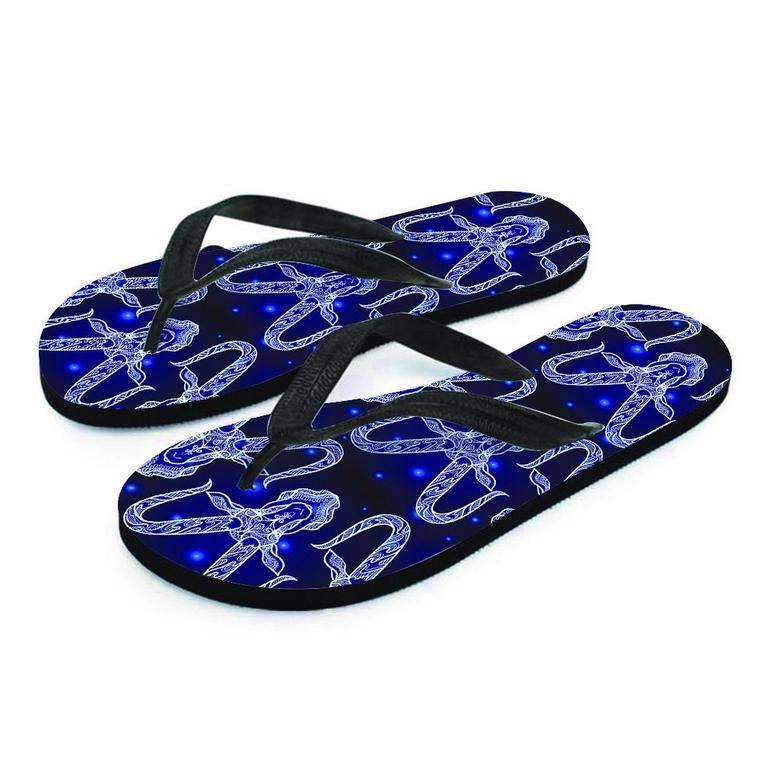 Capricorn Gothic Witch Men's Flip Flops