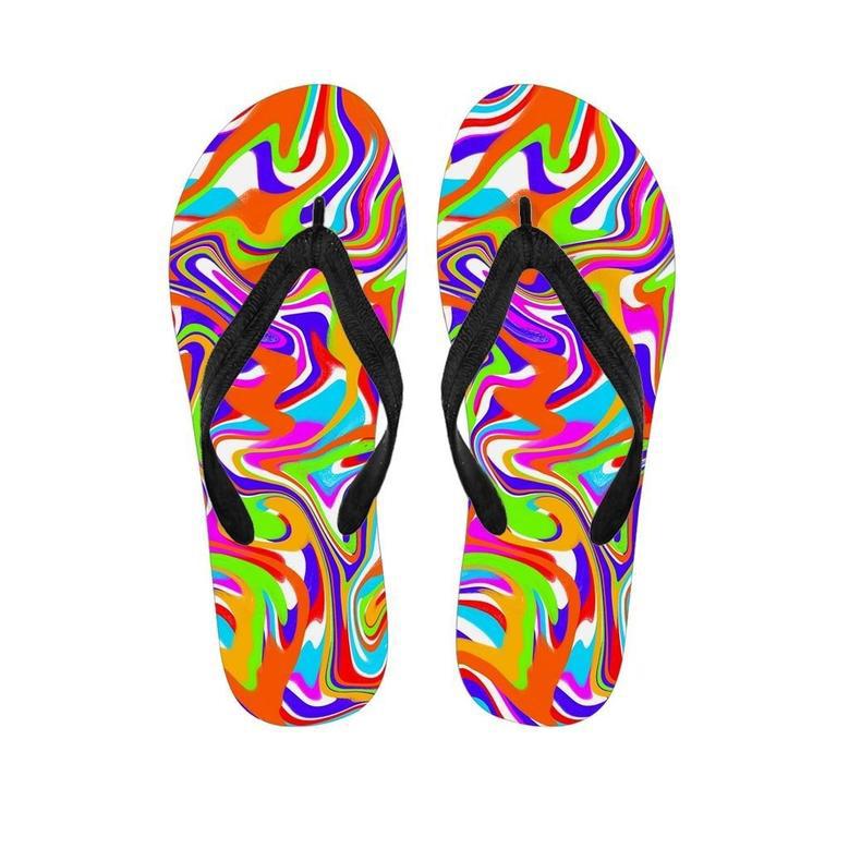 Colorful Abstract Men's Flip Flops