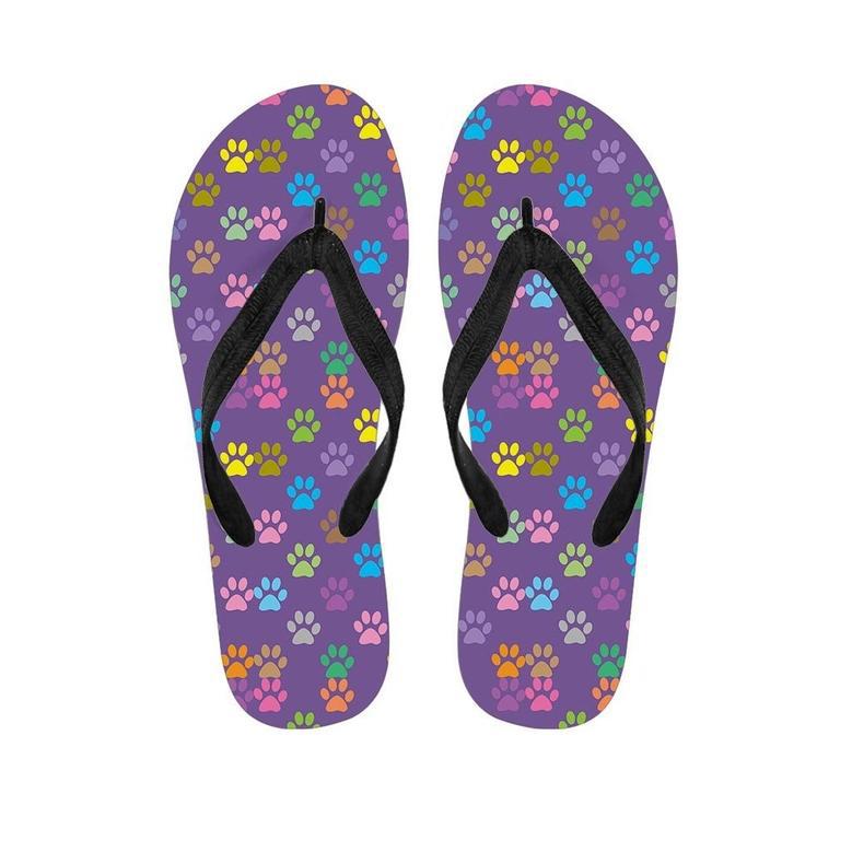 Colorful Paw Men's Flip Flops