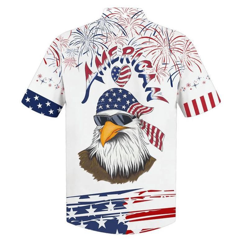 Cool Eagle American Hawaiian Shirt For Dad, Husband Independence'S Day Hawaii Gifts, Best Gift Of July For Him