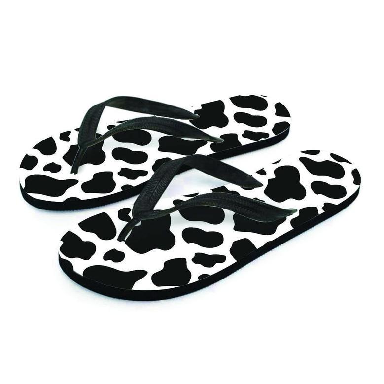 Cow Print Men's Flip Flops