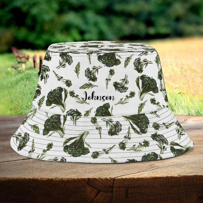 Custom Broccoli Bucket Hat for Broccoli Lovers, Broccoli Dieters Summer Hat