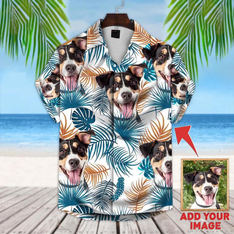 Custom photo Dog Multicolor floral Aloha Shirt, Summer gift, Short Sleeve Aloha Beach Shirt, Dog Hawaiian shirt For Men, Women