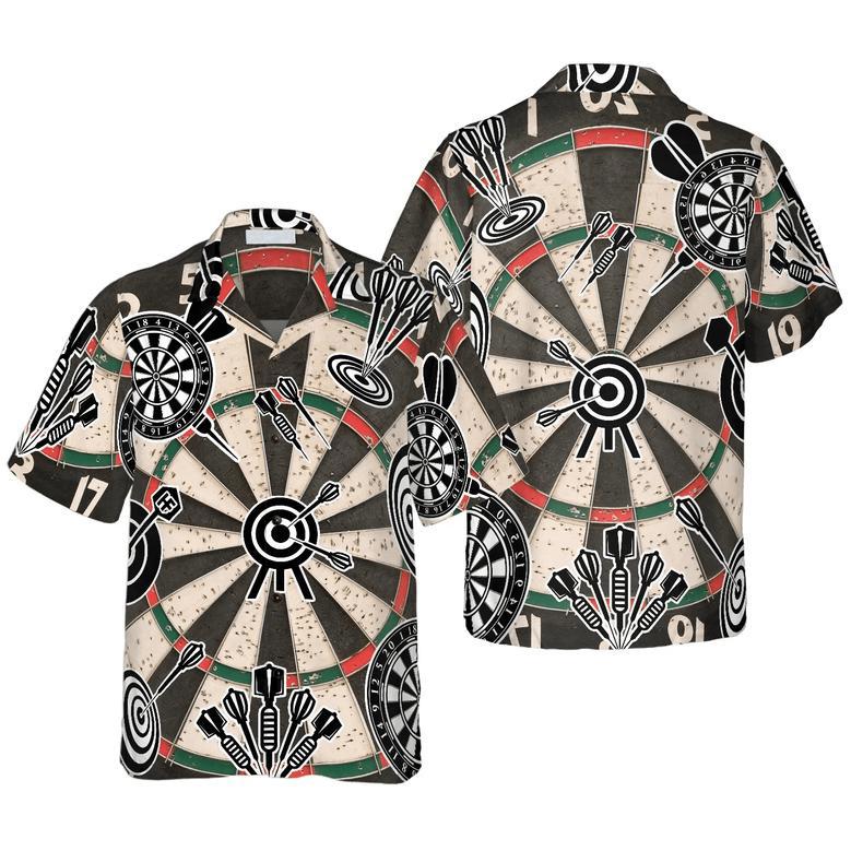 Darts Icon Game Pattern Hawaiian Shirt, Colorful Summer Aloha Shirt , Gift For Friend, Team, Darts Lovers