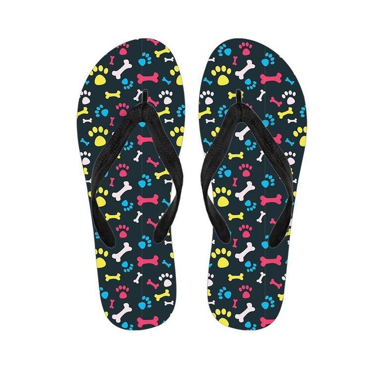 Dog Paw Print Men's Flip Flops