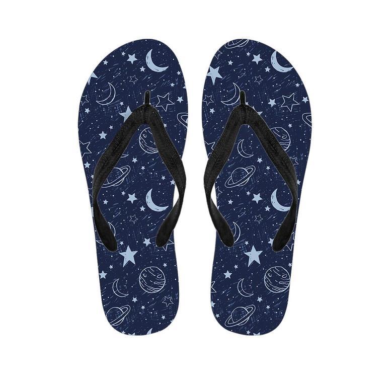 Doodle Galaxy Space Men's Flip Flops