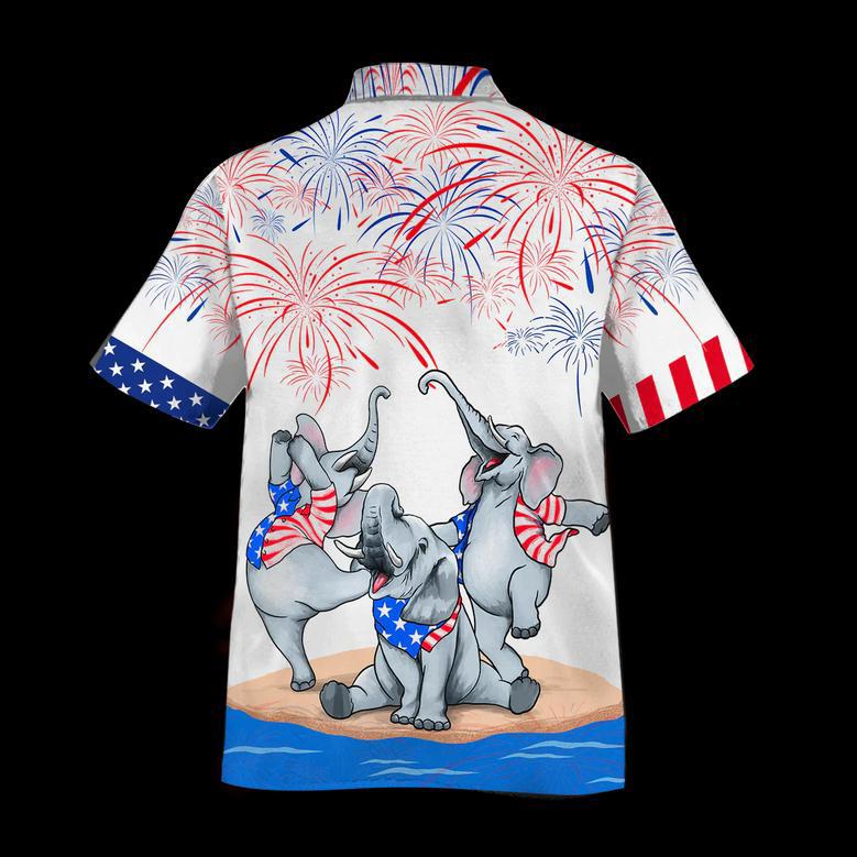 Elephant Hawaiian Shirt Independence Day, Is Comming, Cute Elephant Hawaii Beach Shirts For Summer, Elephant Lovers