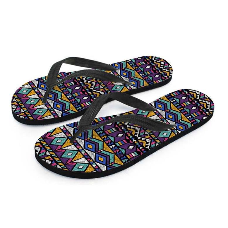 Ethic Aztec Geometric Art Print Men's Flip Flops