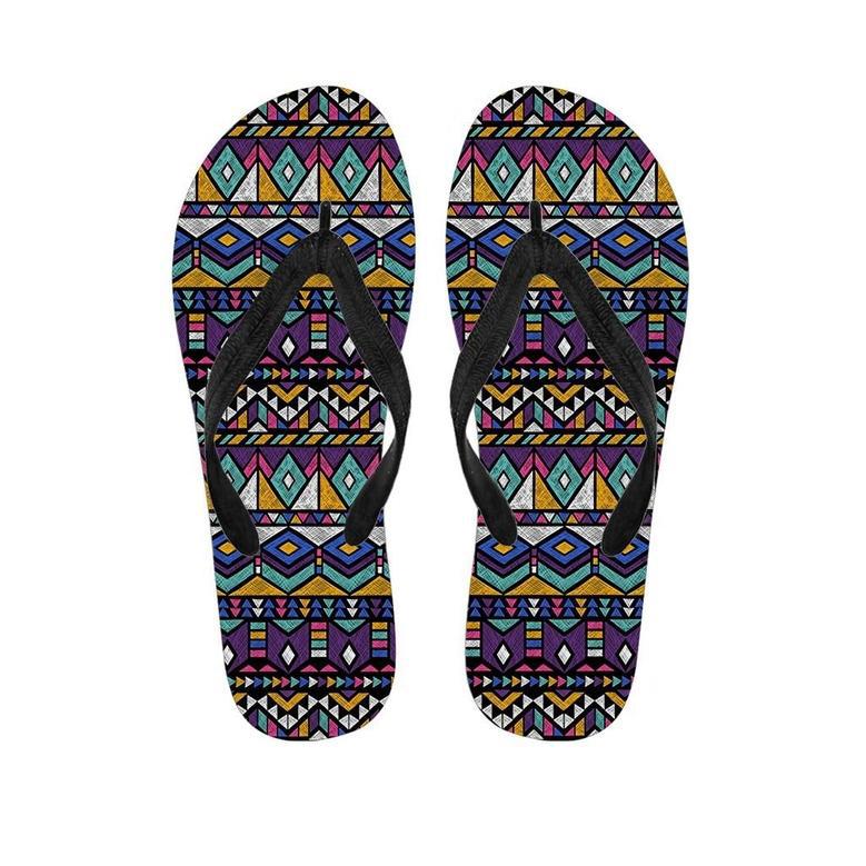 Ethic Aztec Geometric Art Print Men's Flip Flops