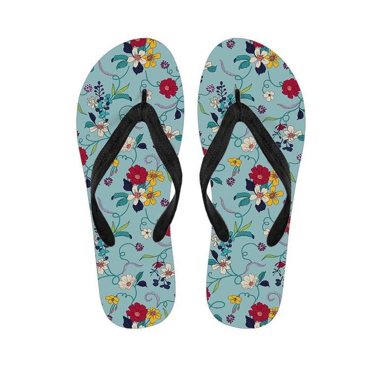 Floral Flower Print Men's Flip Flops