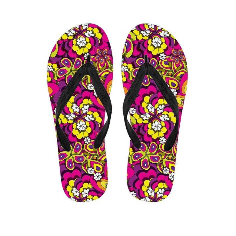 Floral Trippy Men's Flip Flops