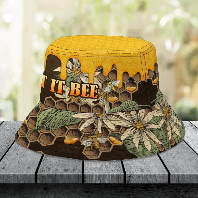 Funny Bee Bucket Hat for Bee Lovers, Gift for Farmer Bee Summer Hats