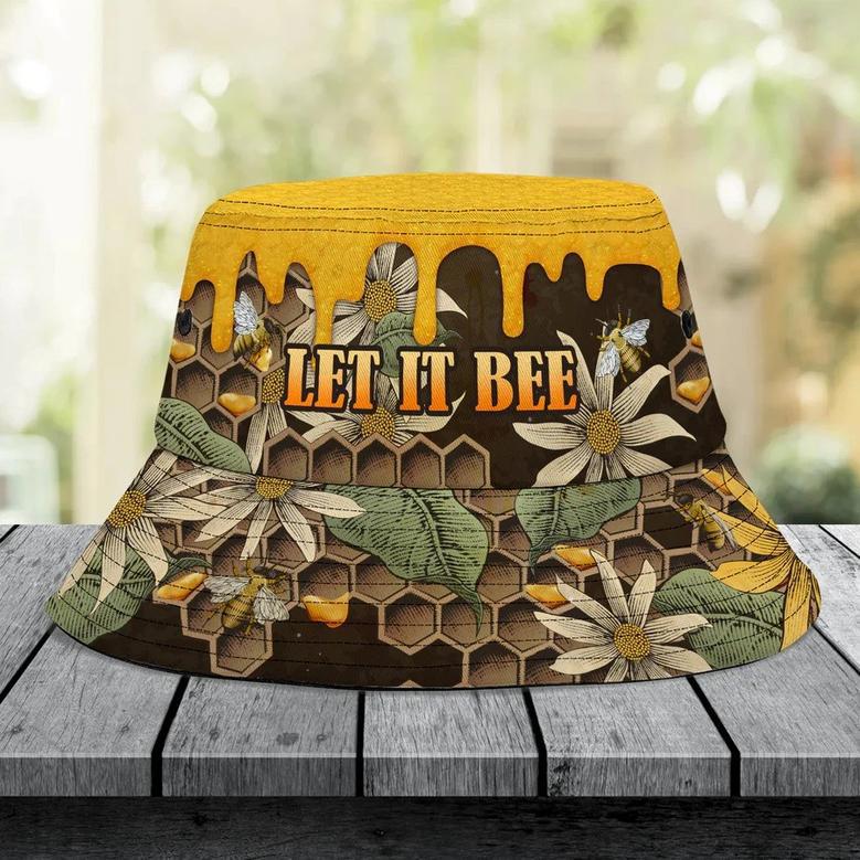 Funny Bee Bucket Hat for Bee Lovers, Gift for Farmer Bee Summer Hats