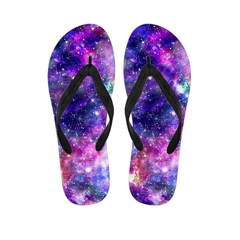 Galaxy Night Print Men's Flip Flops