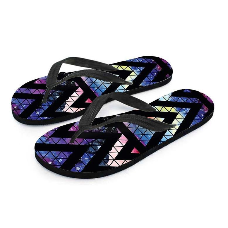 Galaxy Space Triangle Men's Flip Flops