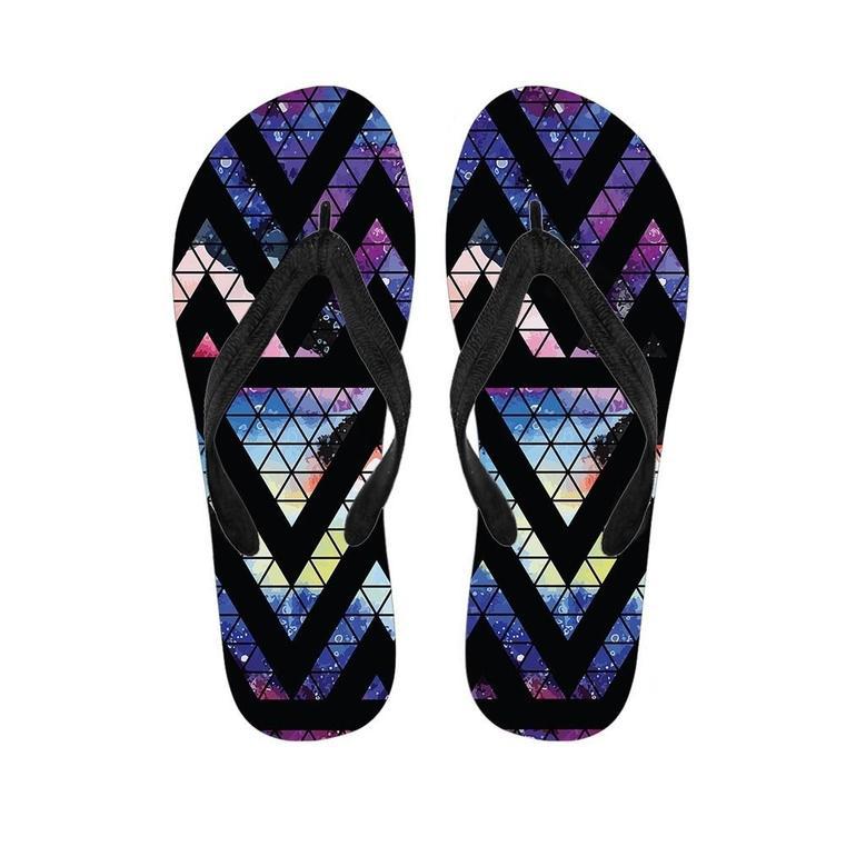 Galaxy Space Triangle Men's Flip Flops