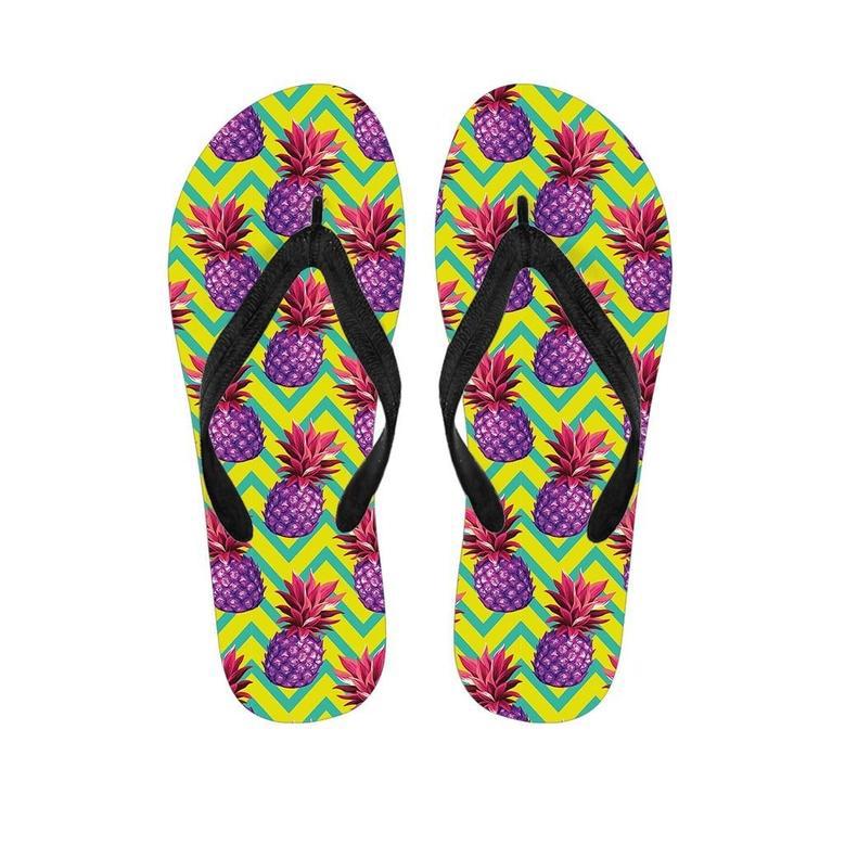 Geometric Hawaiian Pineapple Print Men's Flip Flops