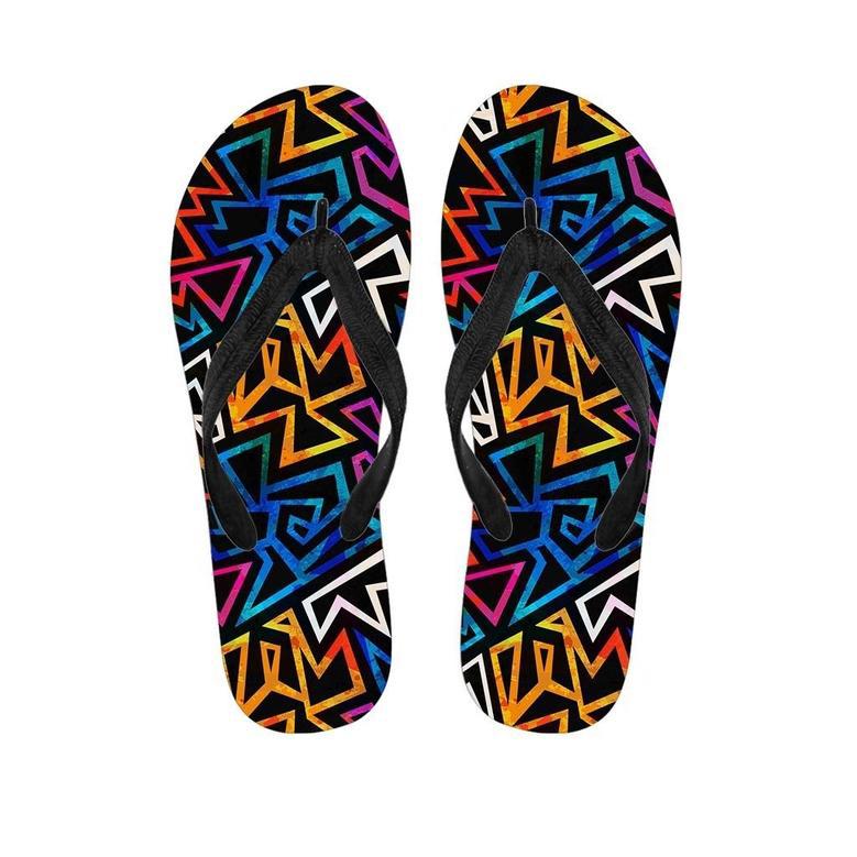 Geometric Print Men's Flip Flops