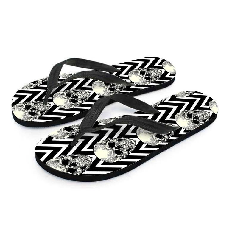 Geometric Skull Men's Flip Flops