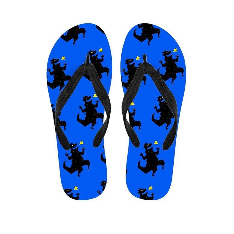 Godzilla Print Men's Flip Flops