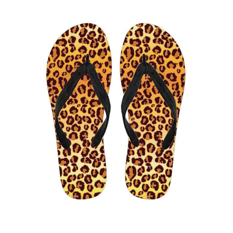 Gold Leopard Men's Flip Flops