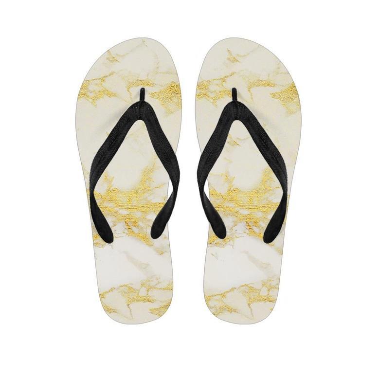 Gold Marble Men's Flip Flops