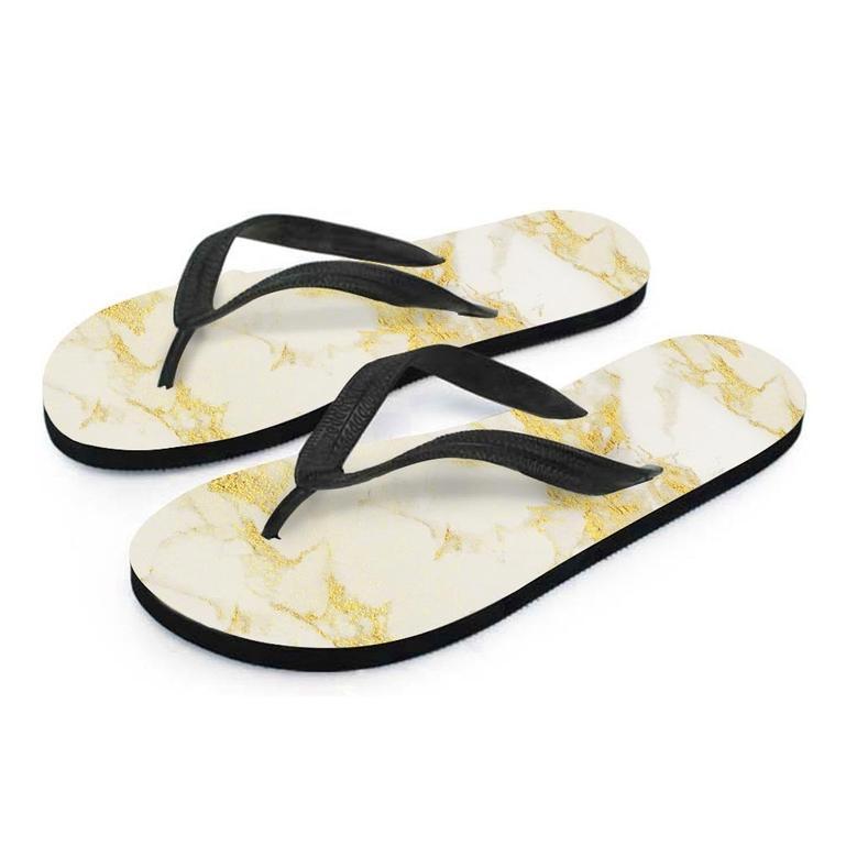 Gold Marble Men's Flip Flops