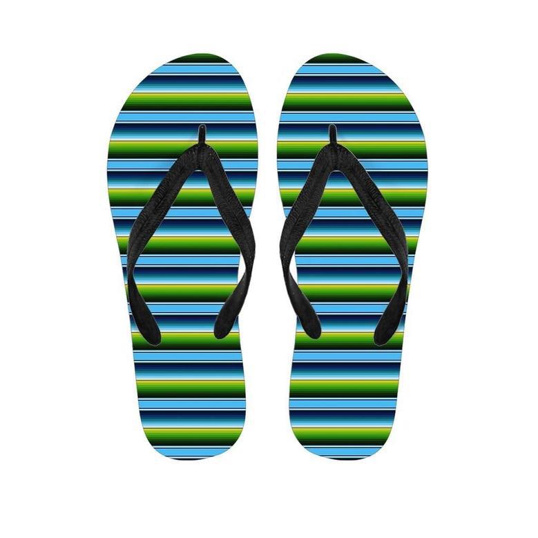 Green And Blue Mexican Baja Men's Flip Flops