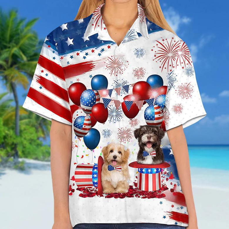 Havanese Independence Day Hawaiian Shirt, Dog Hawaii Beach Shirt Short Sleeve For Of July