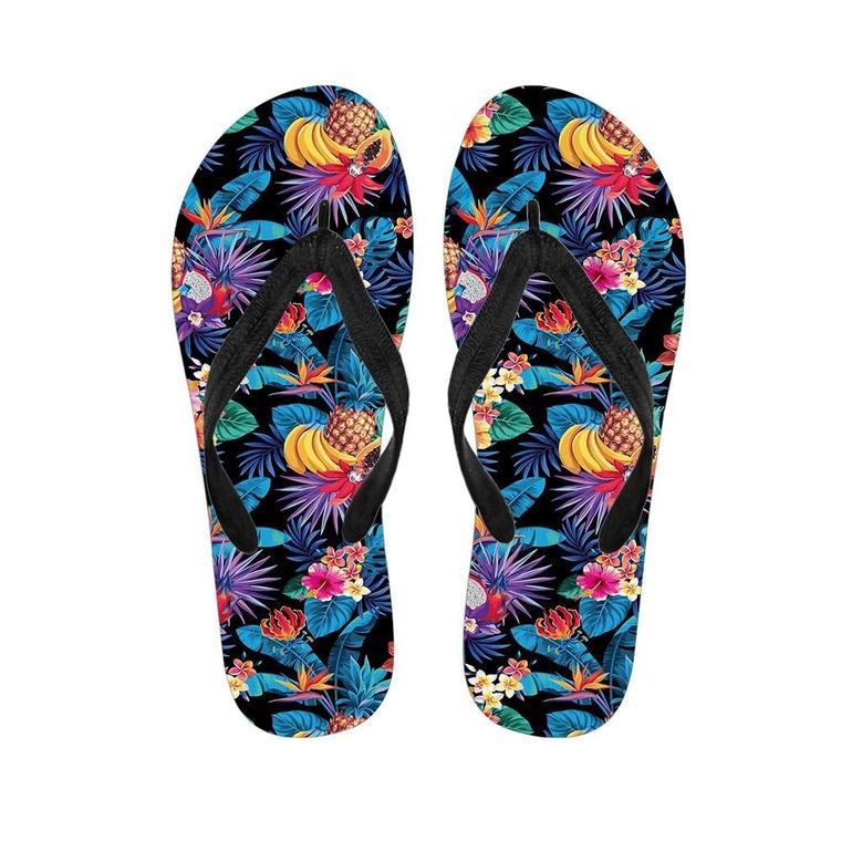 Hawaiian Fruit Tropical Print Men's Flip Flops