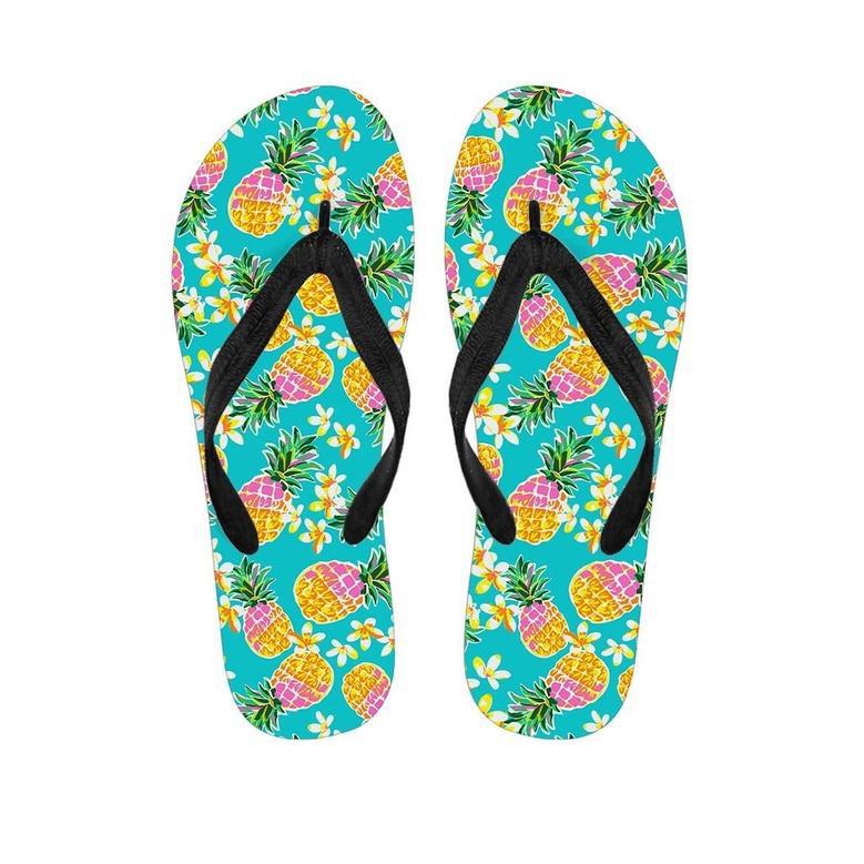 Hawaiian Pineapple Print Men's Flip Flops