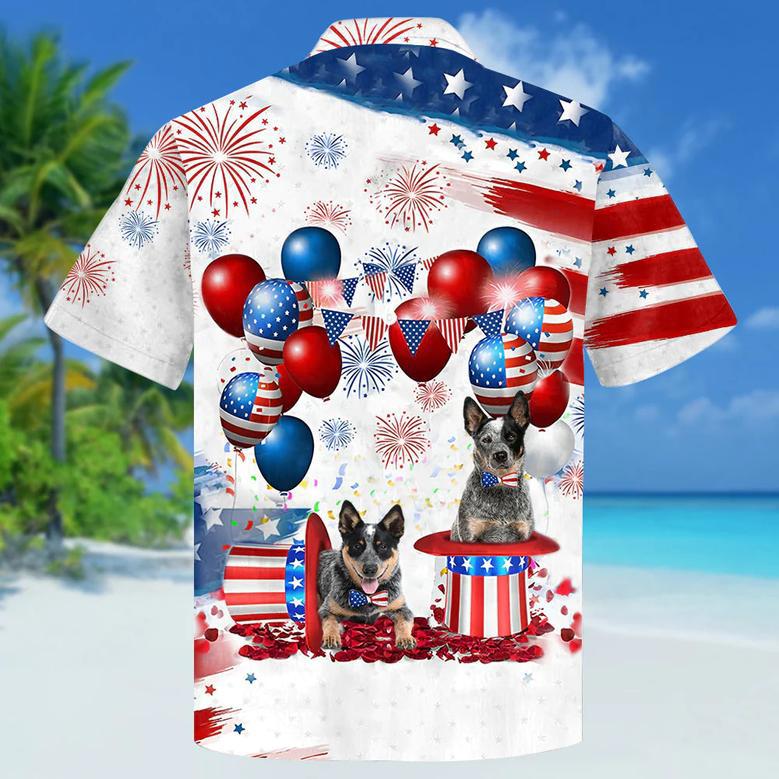 Heeler Independence Day Hawaiian Shirt, Dog Hawaii Beach Shirt Short Sleeve For Of July