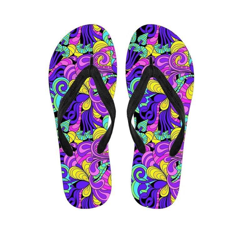 Hippie Psychedelic Mushroom Men's Flip Flops