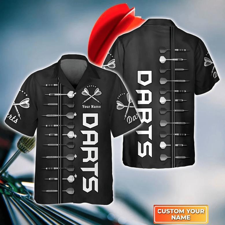 I Play Darts Personalized Name Hawaiian Shirt For Darts Player, All Over Print Dart Hawaiian Shirt