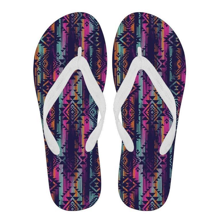 Indians Navajo Aztec Tribal Native American Print Men & Women Flip Flops