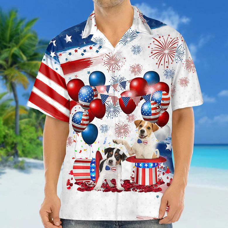 Jack Russell Terrier Independence Day Hawaiian Shirt, Dog Hawaii Beach Shirt Short Sleeve For Of July