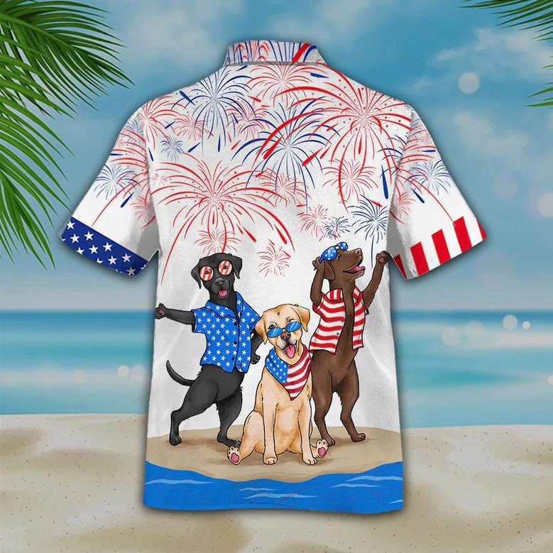 Labrador Hawaiian Shirts, Independence Day Is Coming Aloha Beach Shirt, Independence Day Gift To Dog Lovers