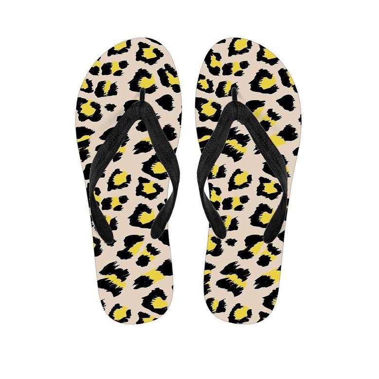 Leopard Print Men's Flip Flops