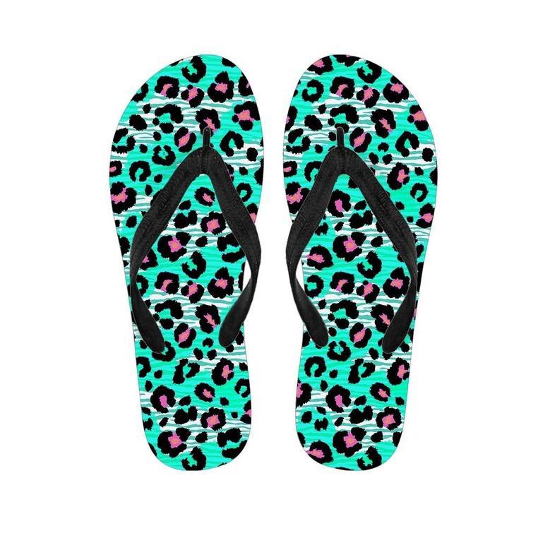 Leopard Zebra Print Men's Flip Flops