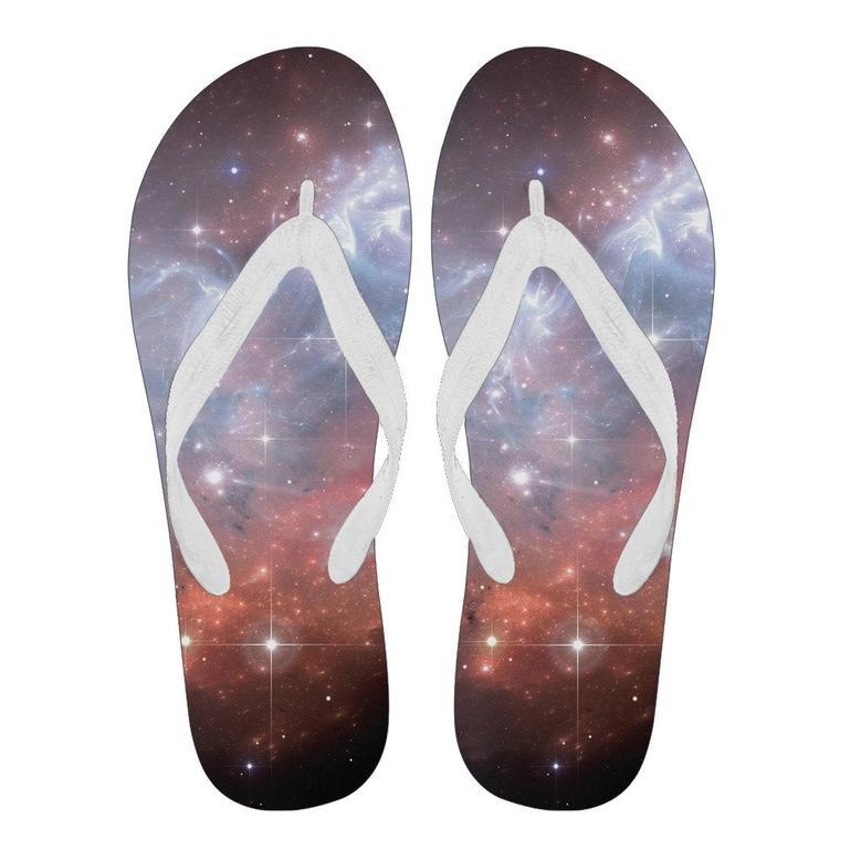 Light Geomagnetic Storm Galaxy Space Print Men & Women Flip Flops