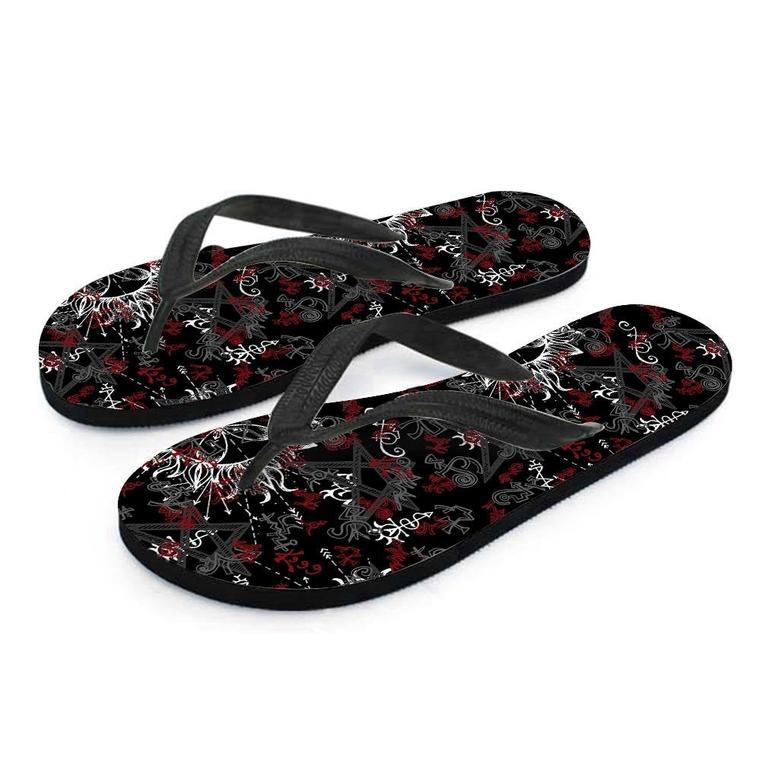 Magic Gothic Witch Men's Flip Flops