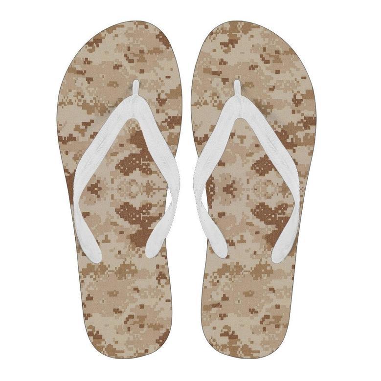 Marine Military Camouflage Camo Pattern Print Men & Women Flip Flops