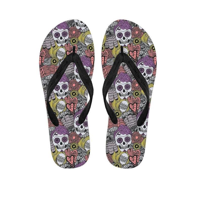 Mexican Skull Men's Flip Flops