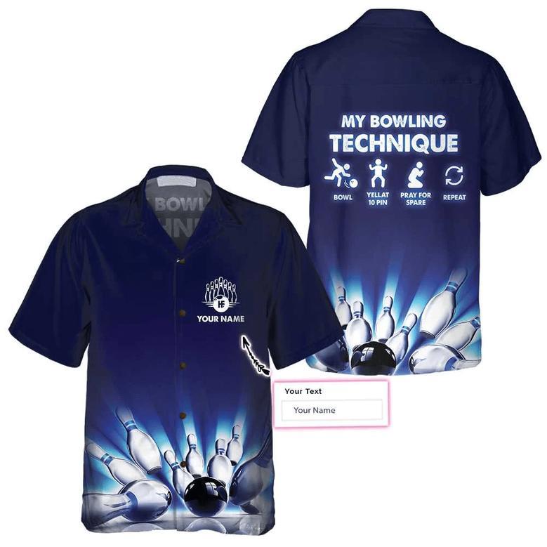 My Bowling Technique Custom Hawaiian Shirt, Personalized Bowling Shirt For Men & Women