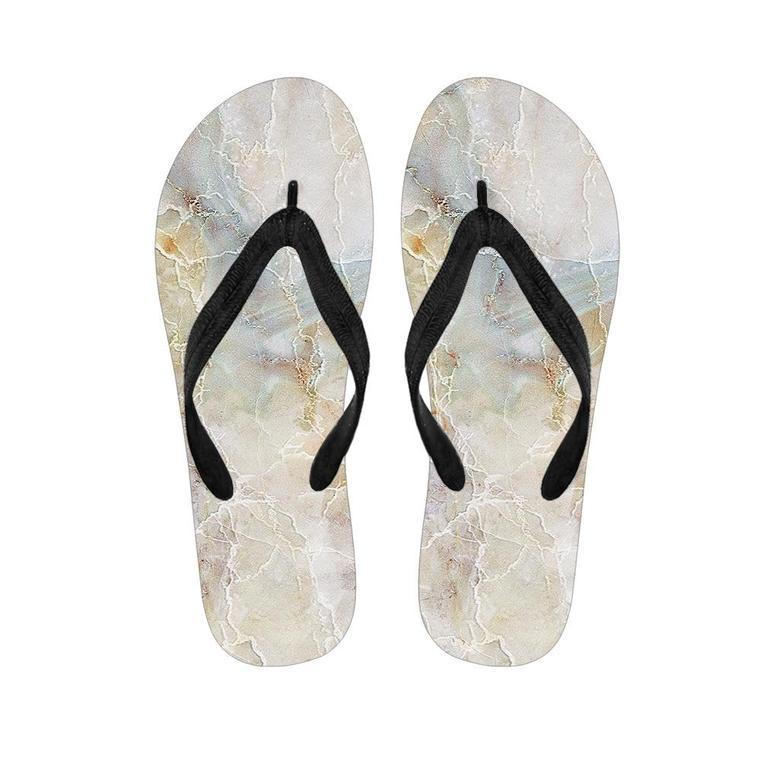 Natural Brown Marble Men's Flip Flops