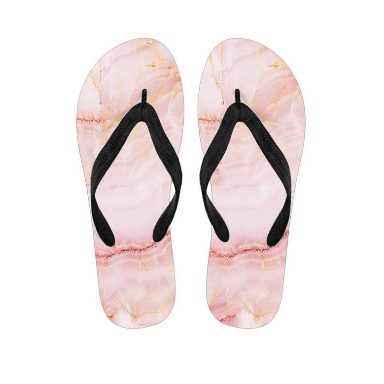 Natural Pink Marble Men's Flip Flops