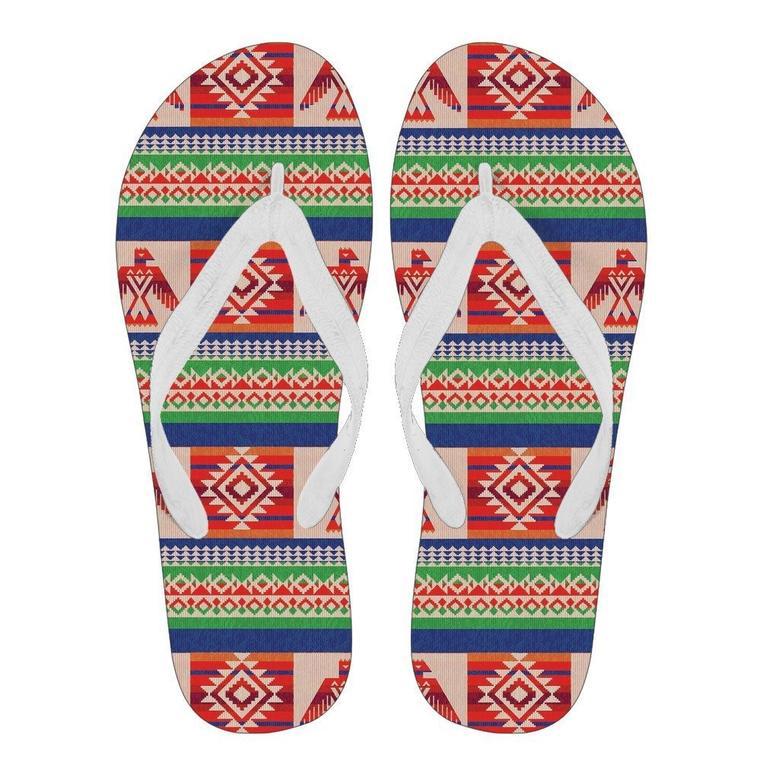 Navajo Aztec Tribal Native Indians American Print Men & Women Flip Flops